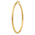 Single 14k Diamond-cut 2mm Round Tube Hoop Earring