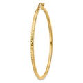 Single 14k Diamond-cut 2mm Round Tube Hoop Earring