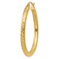 Single 14k Diamond-cut 3mm Round Hoop Earring