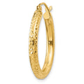 Single 14k Diamond-cut 3mm Round Hoop Earring