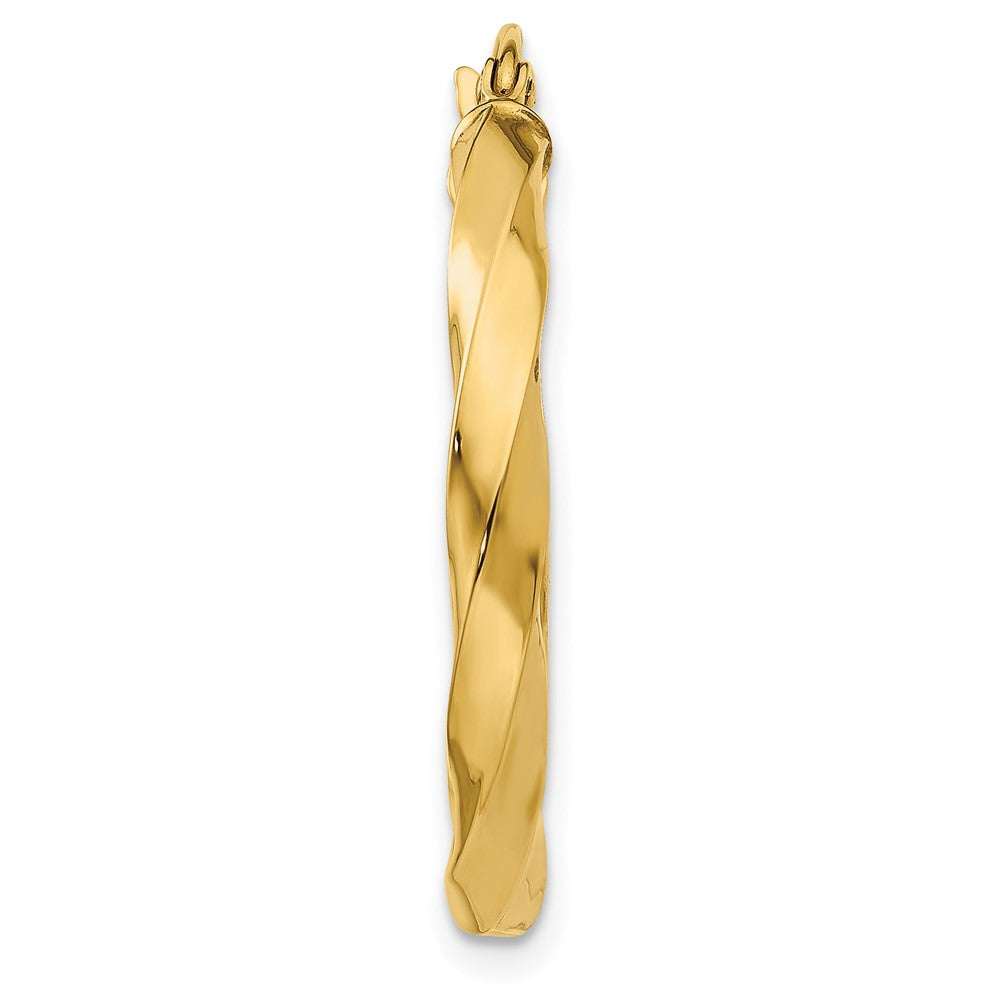 Single 14k Polished 3mm Twisted Hoop Earring