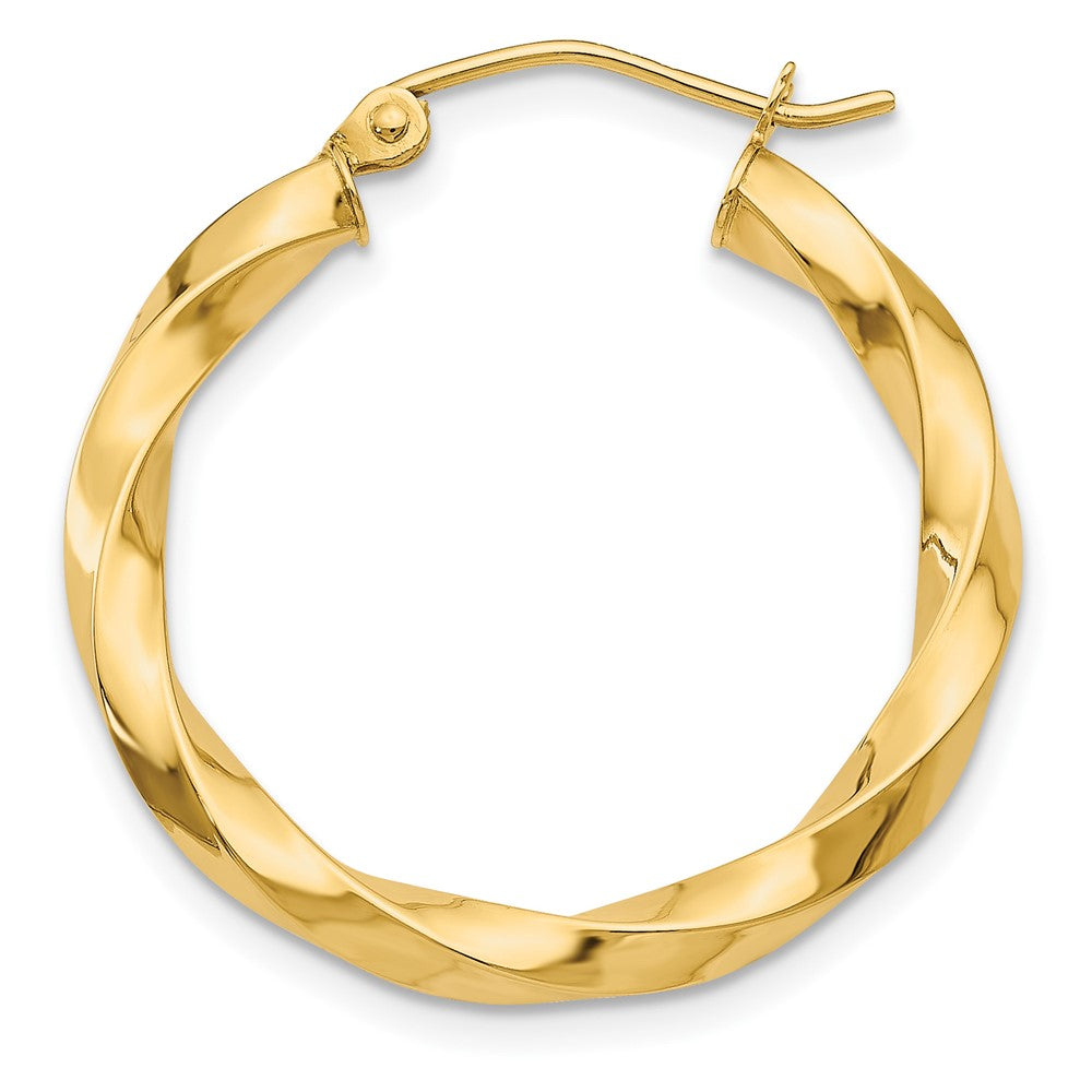 Single 14k Polished 3mm Twisted Hoop Earring