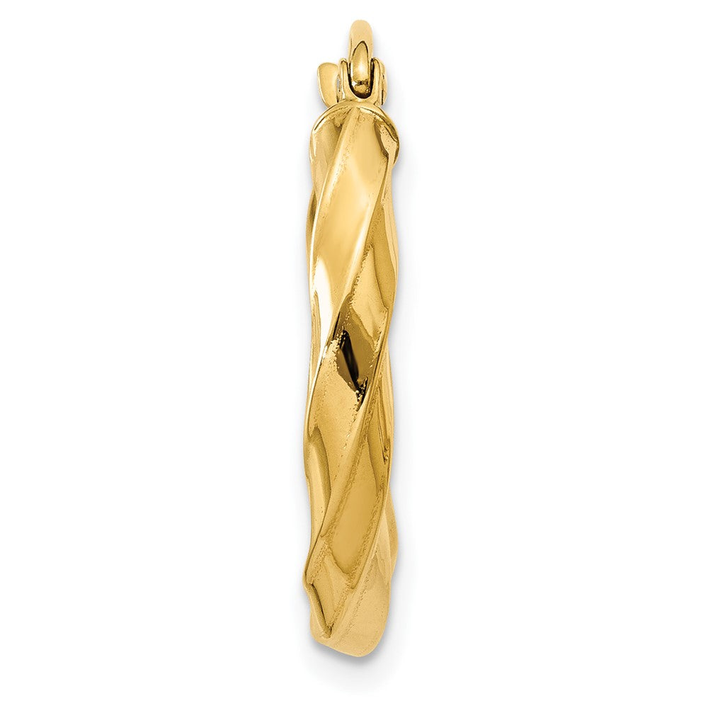 Single 14k Polished 3mm Twisted Hoop Earring