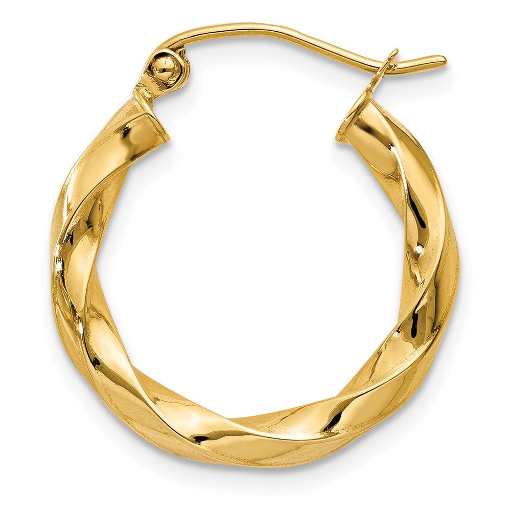 Single 14k Polished 3mm Twisted Hoop Earring