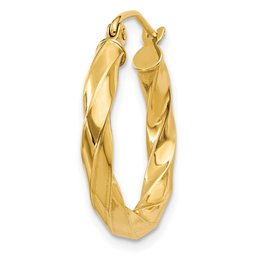 Single 14k Polished 3mm Twisted Hoop Earring