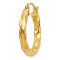 Single 14k Polished 3mm Twisted Hoop Earring