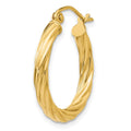 Single 14k Polished 2.75mm Twisted Hoop Earring