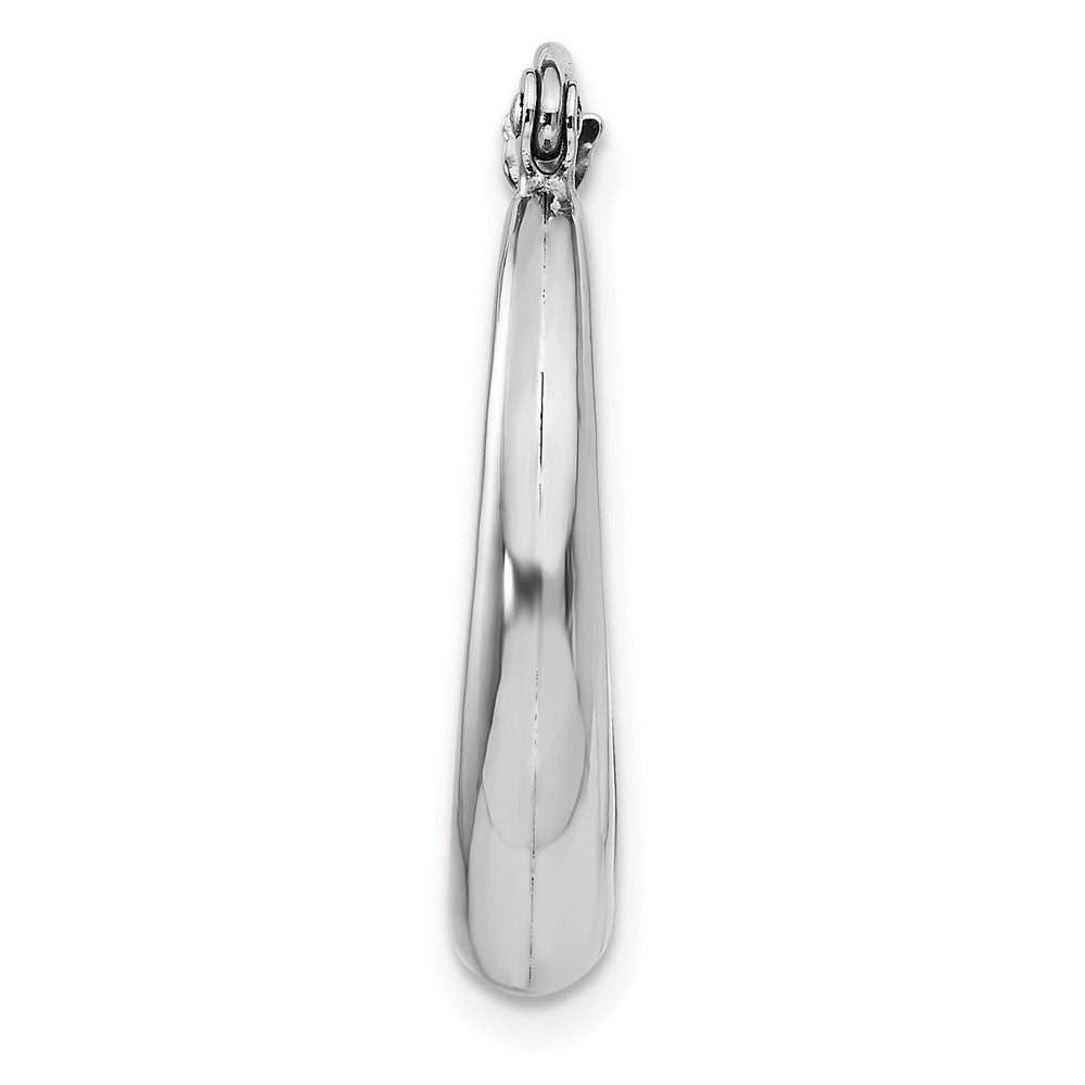 Single 14k White Gold Polished Hoop Earring