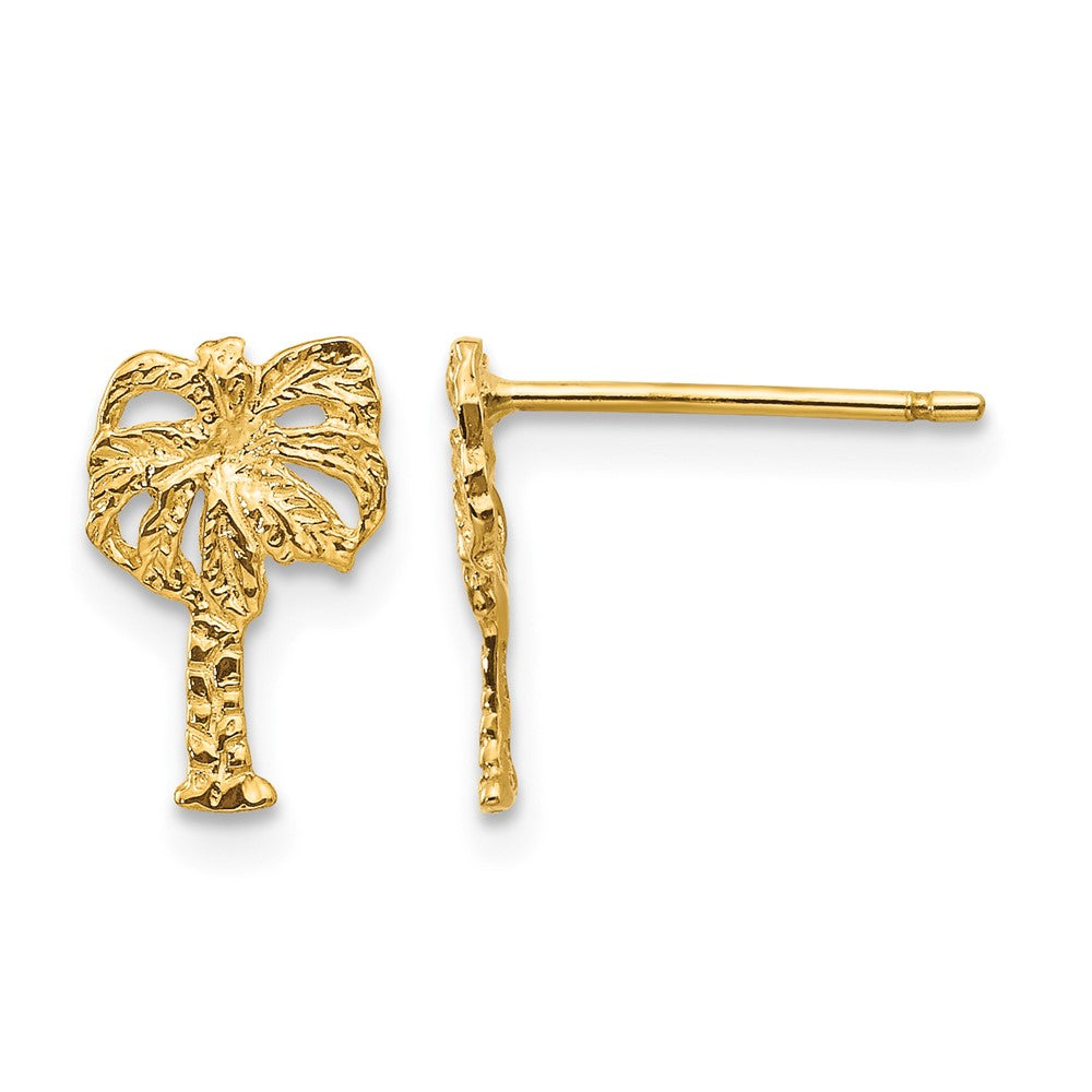 14k Palm Tree Post Earrings