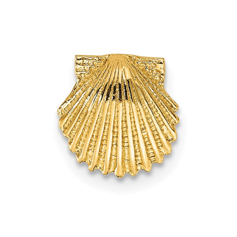 Single 14k Scallop Shell Post Earring