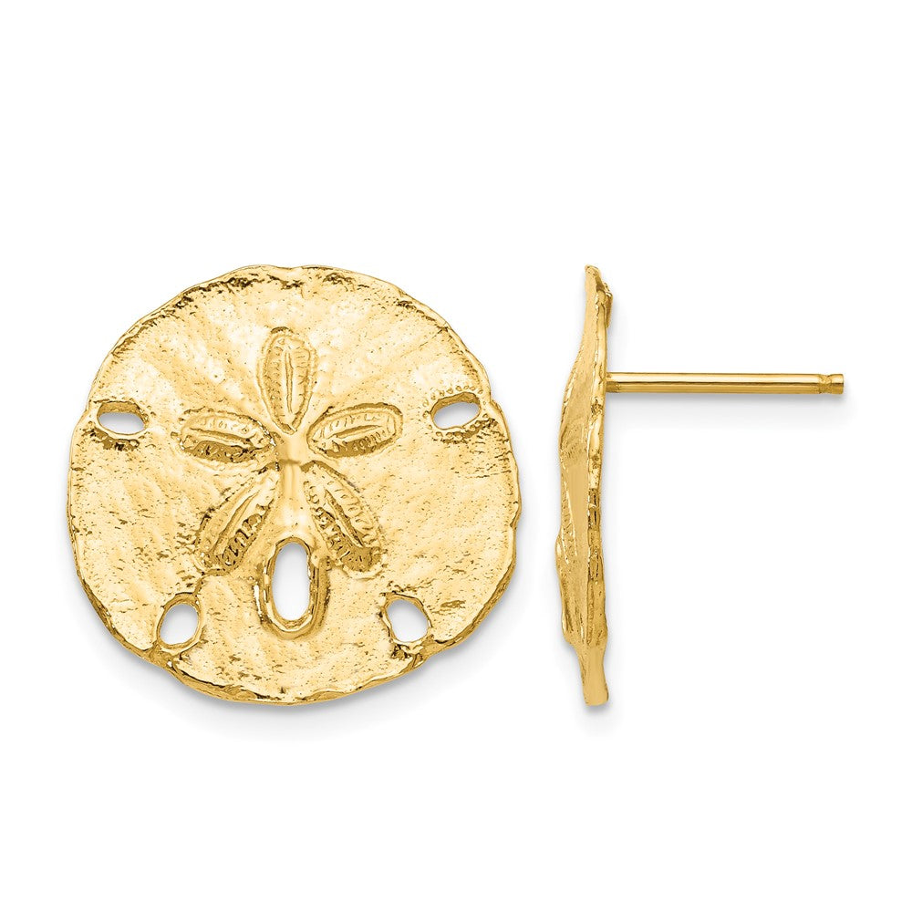 14k Large Sanddollar Post Earrings