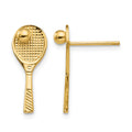 14k Tennis Racquet w/Ball Post Earrings