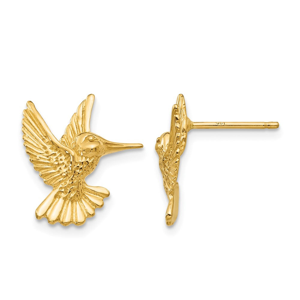 14k Hummingbird Post Earrings
