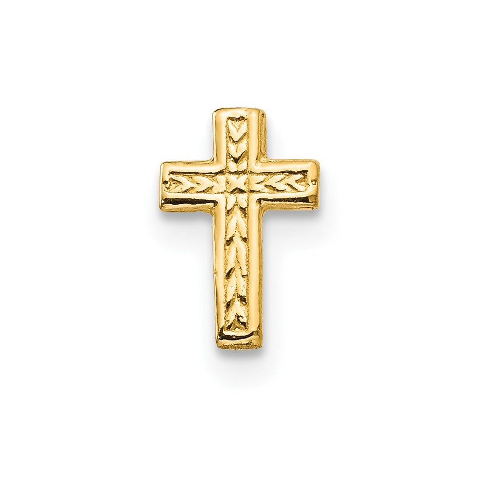 Single 14k Polished Cross Post Earring