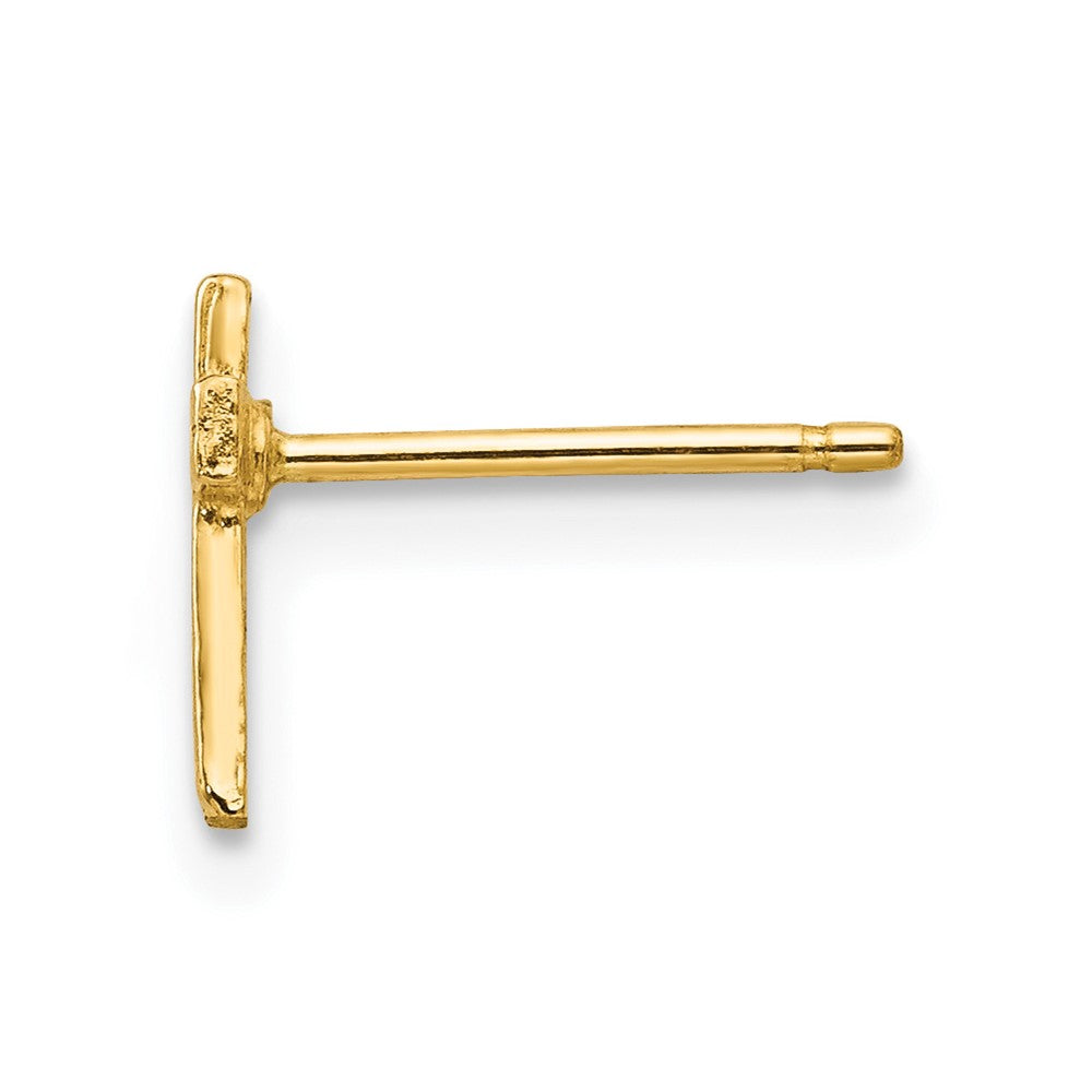 Single 14k Polished Cross Post Earring