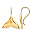 14k Whale Tail Wire Earrings