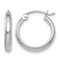 14k White Gold Polished Hoop Earring