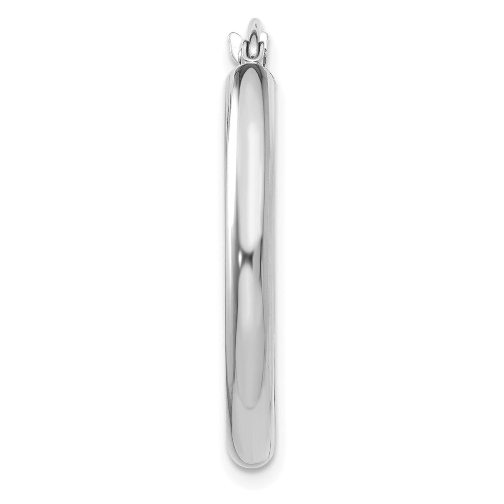 Single 14k White Gold Polished Hoop Earring