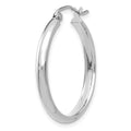 Single 14k White Gold Polished Hoop Earring