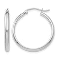 14k White Gold Polished Hoop Earring