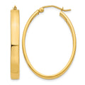 14k Lightweight Oval Hoop Earrings