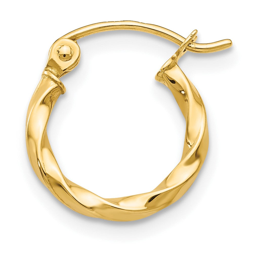 Single 14k Twist Polished Hoop Earring