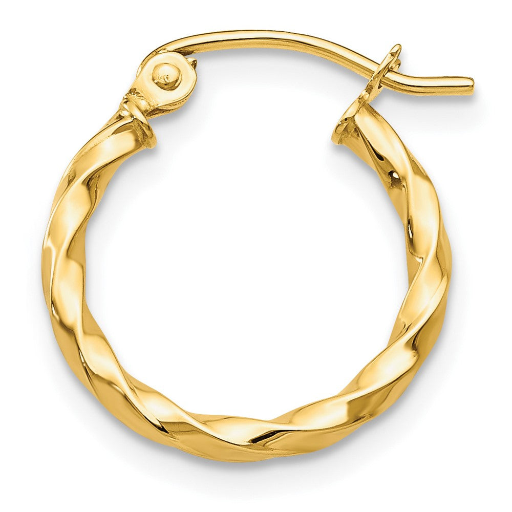 Single 14k Twist Polished Hoop Earring