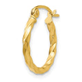 Single 14k Twist Polished Hoop Earring