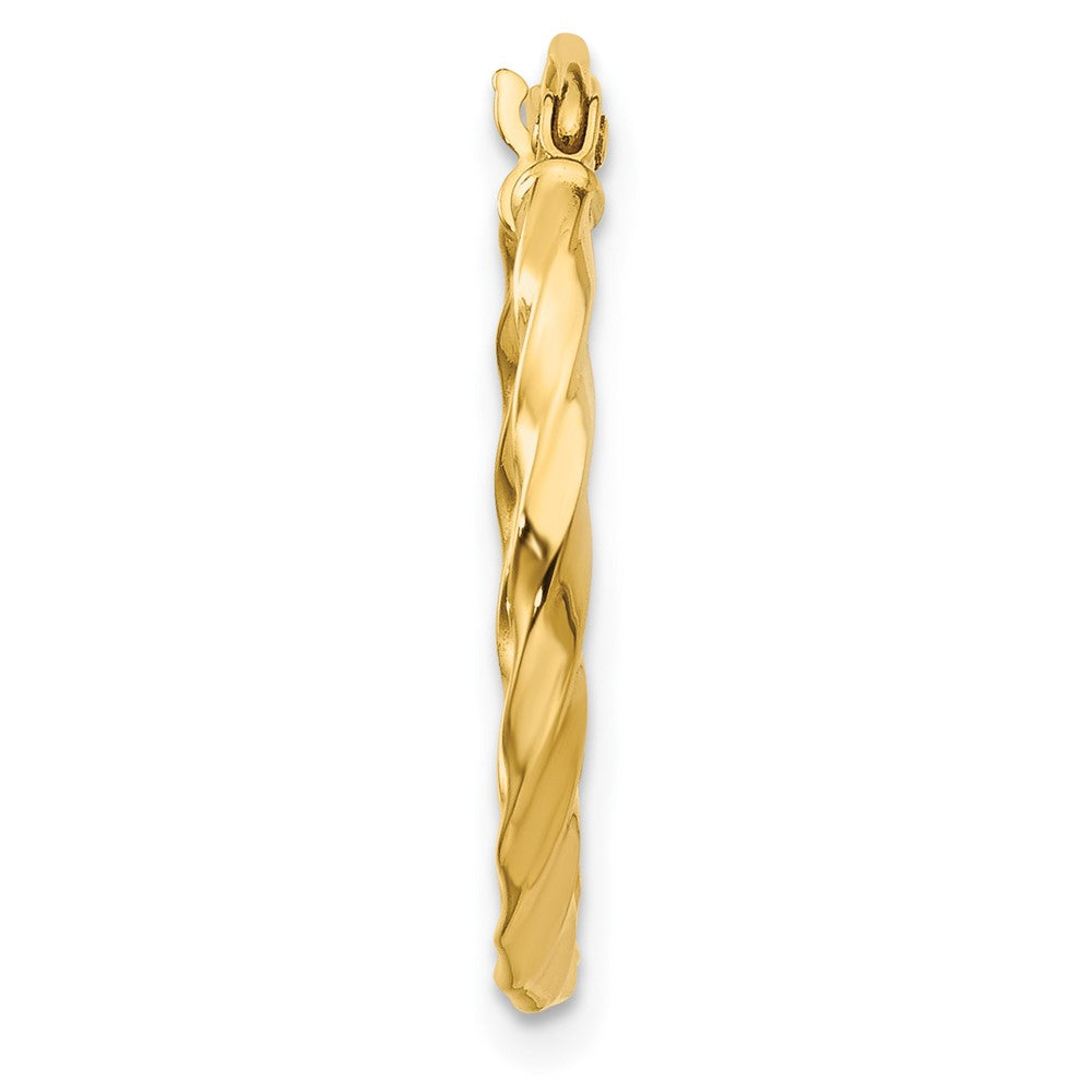 Single 14k Twist Polished Hoop Earring