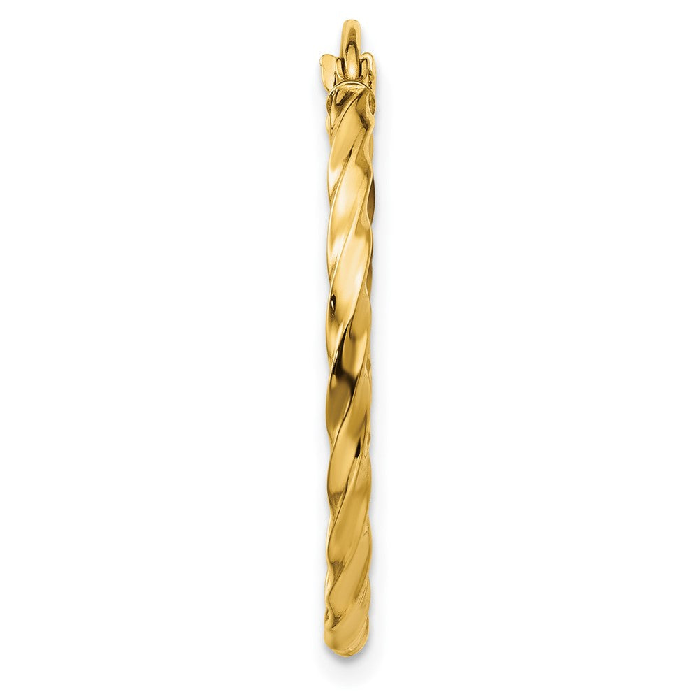 Single 14k Twist Polished Hoop Earring