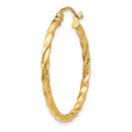 Single 14k Twist Polished Hoop Earring