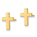 14k Polished Cross Earrings