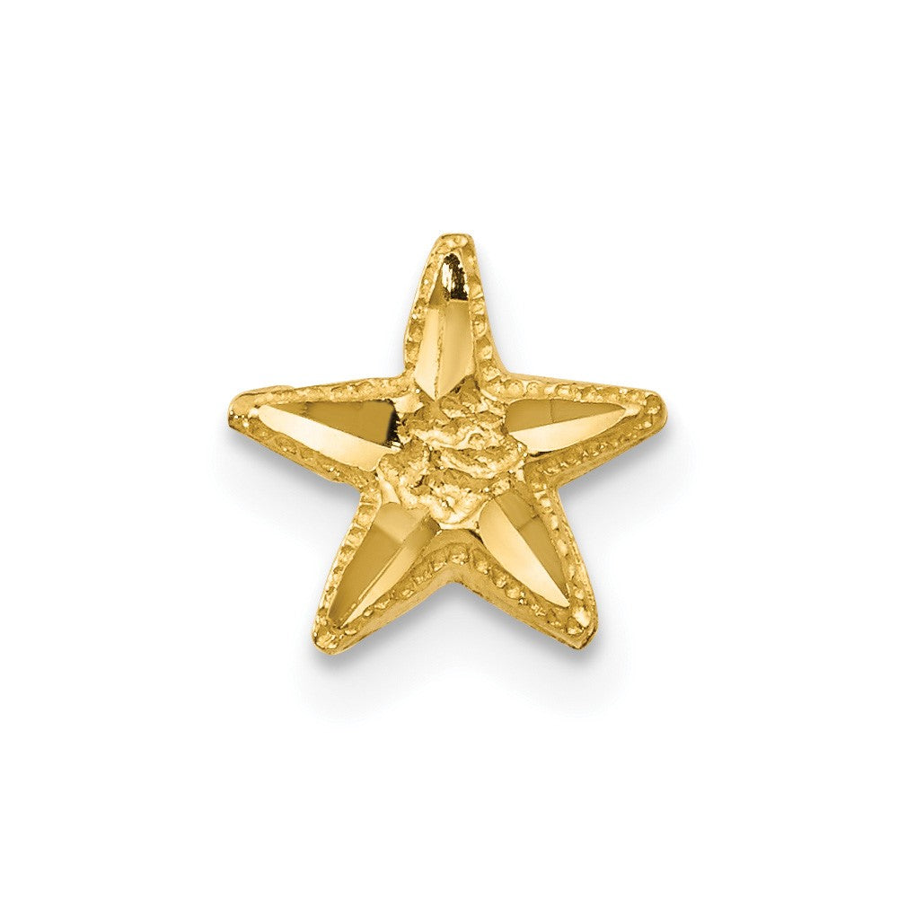 Single 14K Diamond-cut Starfish Earring