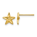 14K Diamond-cut Starfish Earrings
