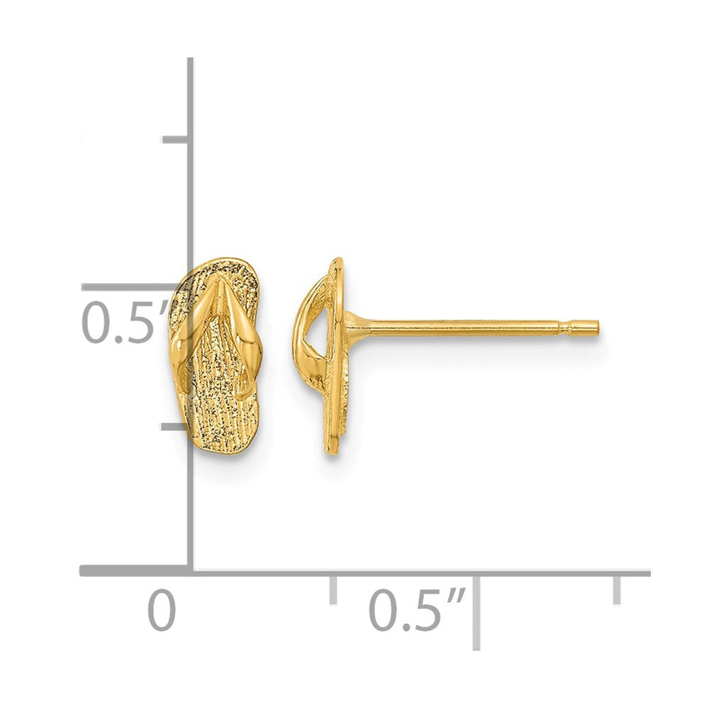 14k Polished Flip Flop Post Earrings