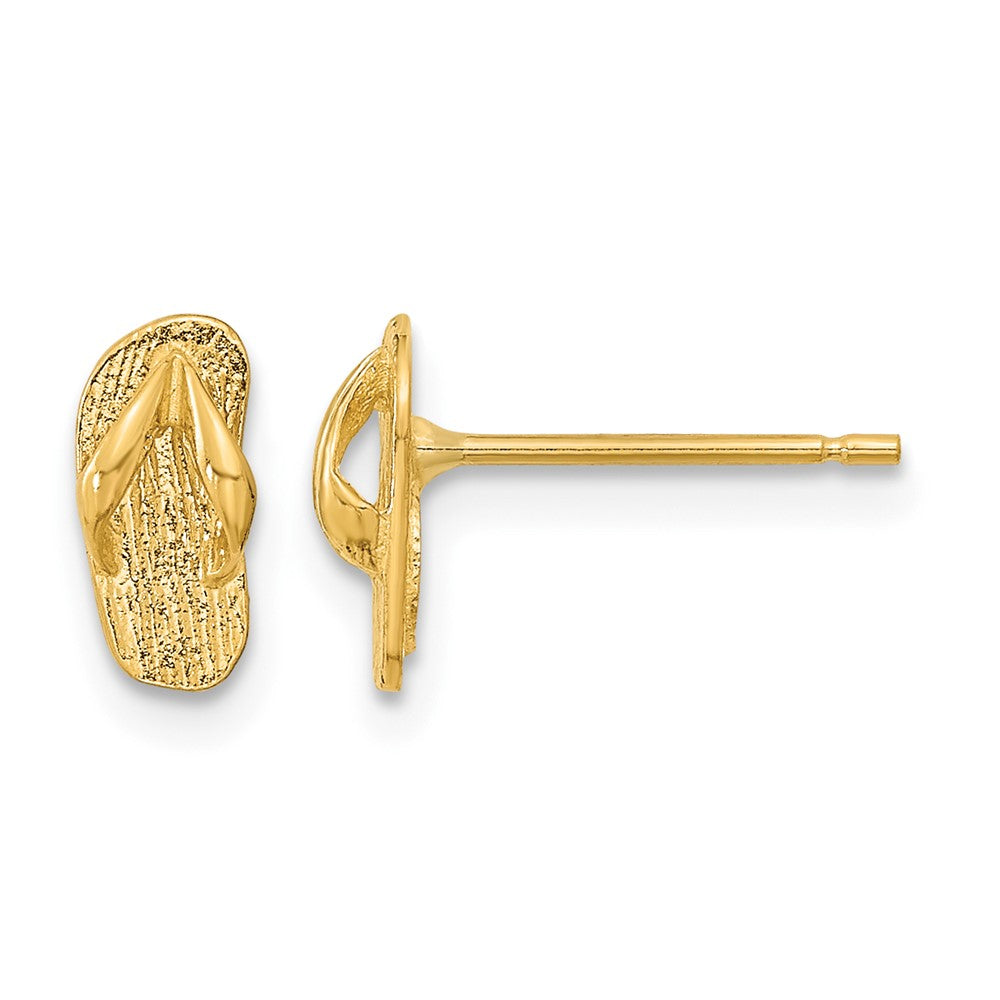 14k Polished Flip Flop Post Earrings