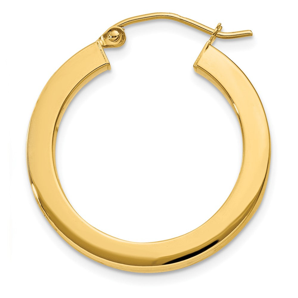 Single 14k 3mm Polished Square Hoop Earring