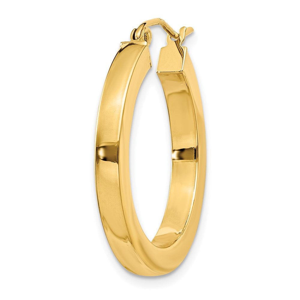 Single 14k 3mm Polished Square Hoop Earring