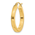 Single 14k 3mm Polished Square Hoop Earring