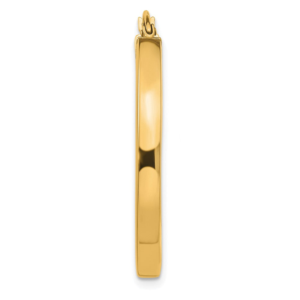 Single 14k 3mm Polished Square Hoop Earring