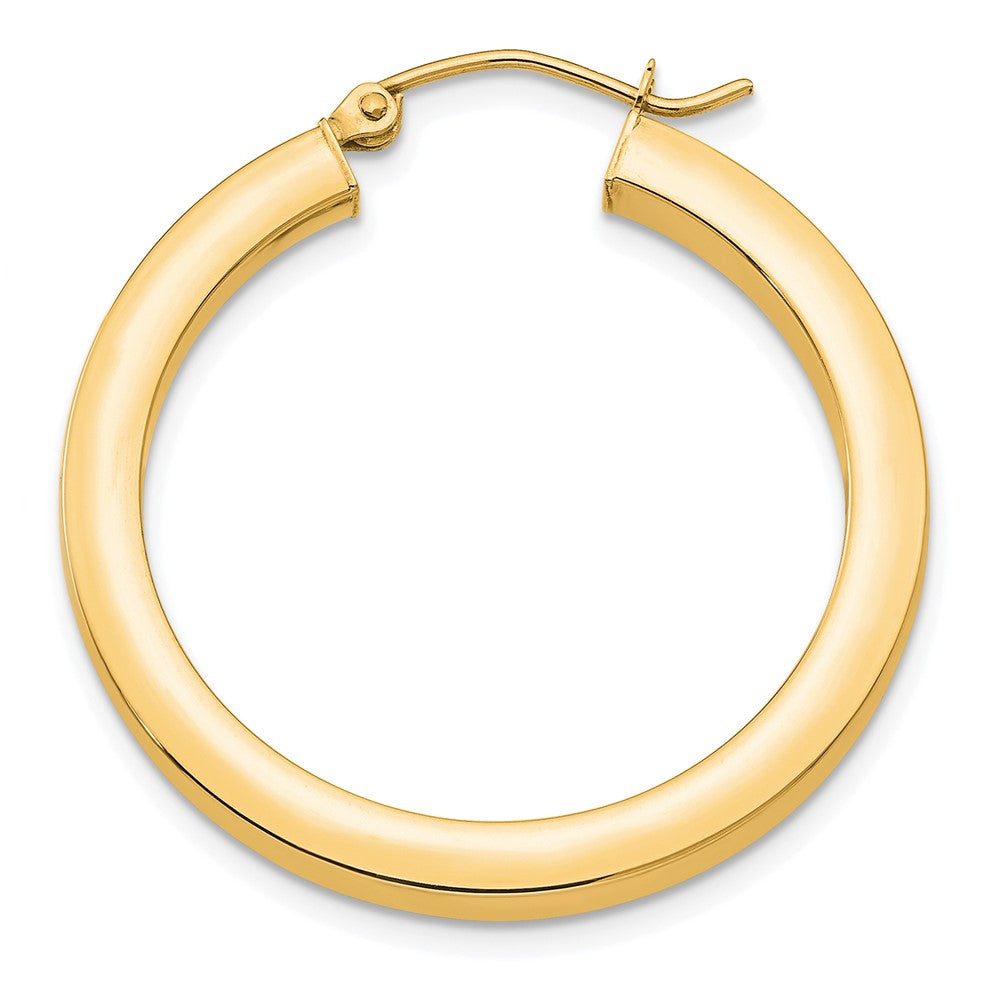 Single 14k 3mm Polished Square Hoop Earring