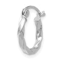 Single 14k WG Twist Polished Hoop Earring