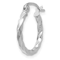 Single 14k WG Twist Polished Hoop Earring