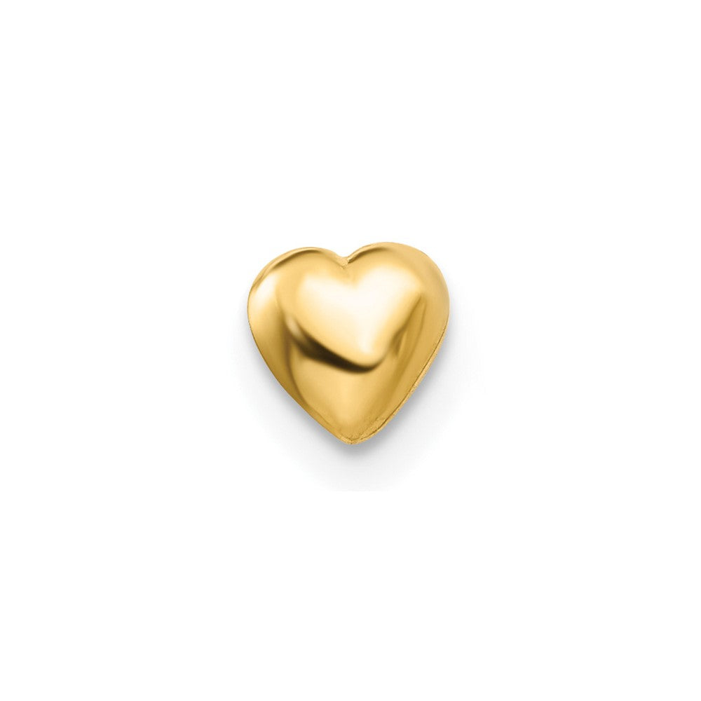 Single 14K Polished Heart Post Stud Earring