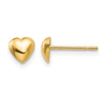 14K Polished Heart Post Stud Earrings