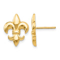 14k Small Fleur-De-Lis Earring