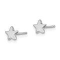 14k White Gold Polished Star Post Earrings