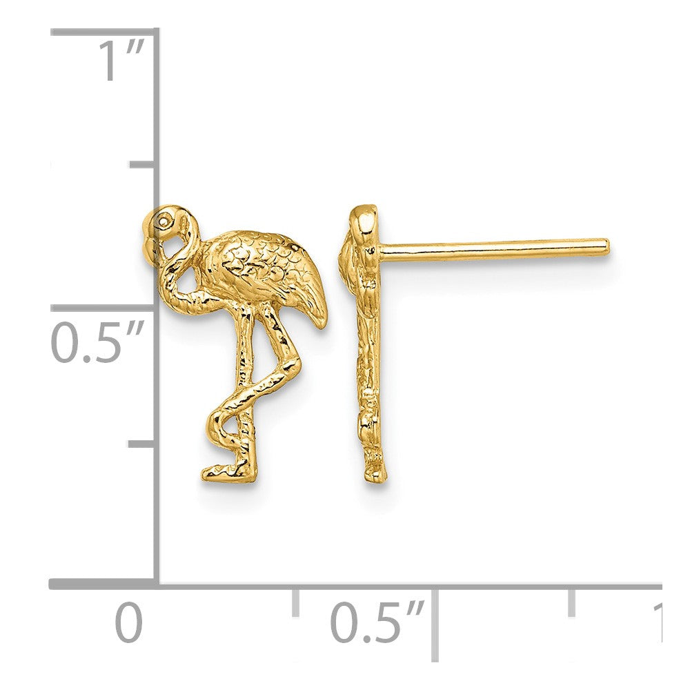 14K Flamingo Post Earrings