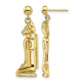 14K 2-D MARCO ISLAND Cat Dangle Earrings