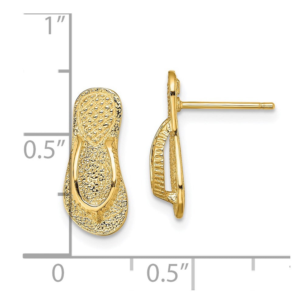 14K Large Flip-Flop Post Earrings